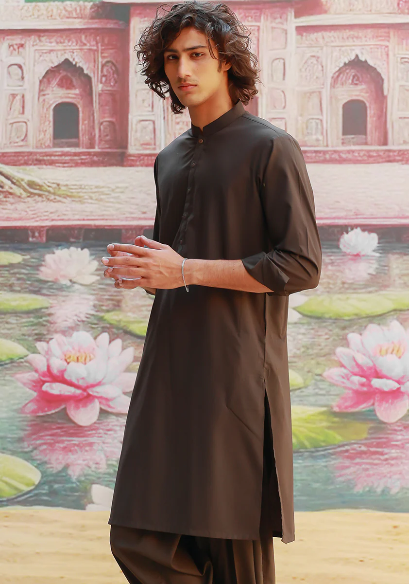Poly Viscose Maluki Forest Night Slim Fit Suit - Image 3