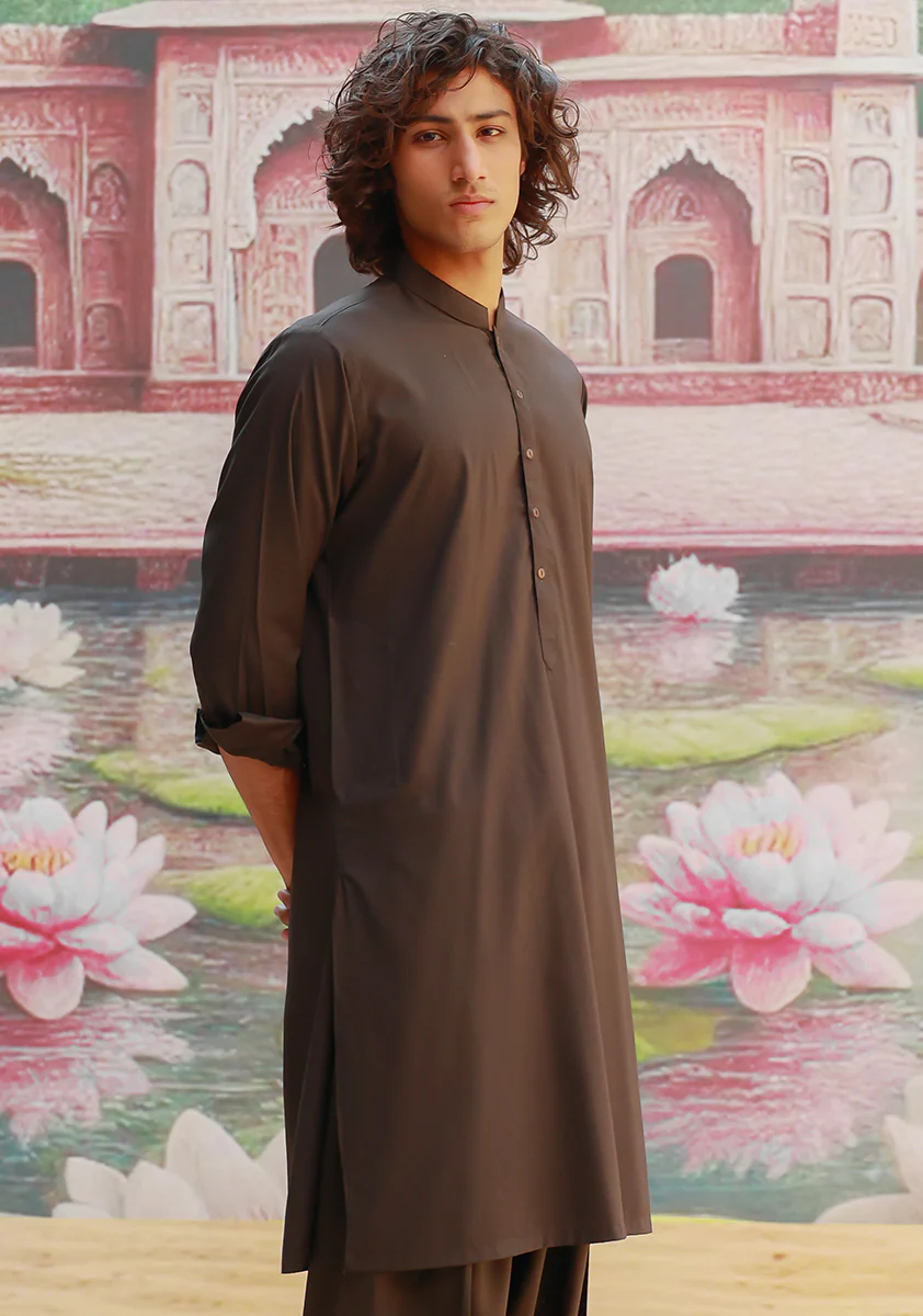 Poly Viscose Maluki Forest Night Slim Fit Suit - Image 4
