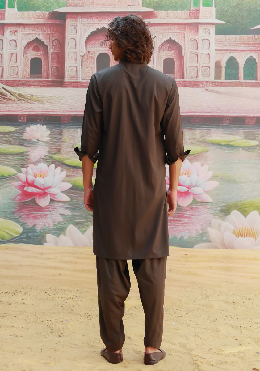 Poly Viscose Maluki Forest Night Slim Fit Suit - Image 5